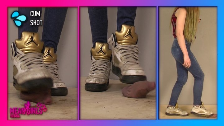 Jordans 4 Retro Cock Crush and Shoejob with cum I Chiara – crush clip preview with Andi