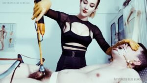 Mistress Elis Euryale - High-powered electric prod test