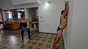 AFQ Bullwhipped by Goddess Milah in Black Berlins