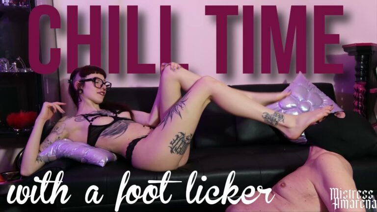 Chill Time With A Foot Licker – foot gagging clip preview with Amarena Milan