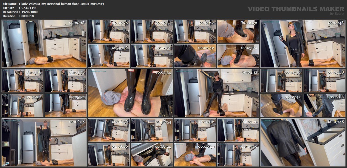 Lady Valeska - My Personal Human Floor (1080p MP4) - screenshots