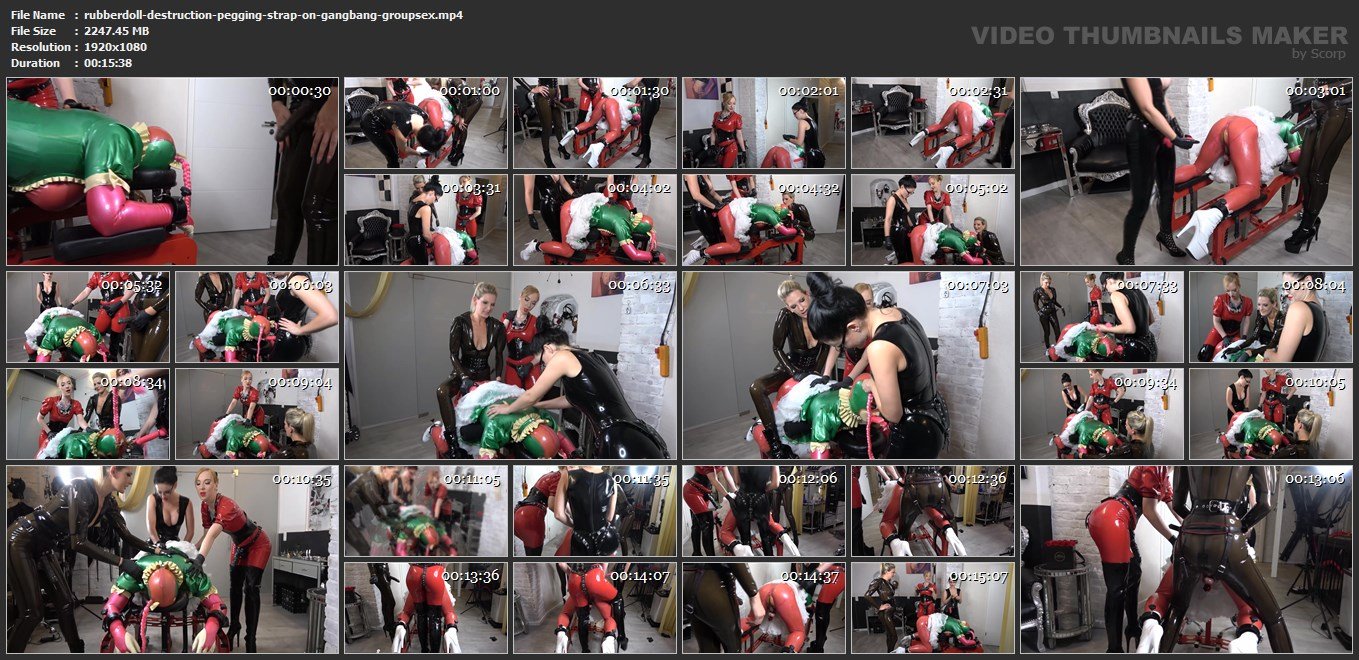 Rubberdoll Destruction Pegging Strap-On Gangbang Groupsex - screenshots