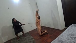 Whipped until collapse by the Amazon BBW Goddess Balbina
